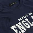 Made In England Navy T-shirt with White Dragon woven patch